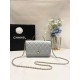 Chanel WALLET ON CHAIN AP3796 Rhinestone Lambskin & Gold-Tone Metal Grey Blue A