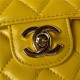 Chanel SMALL FLAP BAG With Top Diamond Handle Lambskin & Gold-Tone Metal AS4141 Yellow A