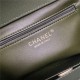 Chanel Mini Flap Bag A93749 Grained Calfskin Gold-Tone Metal Khaki High