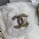 Chanel Bucket Bag Shearling AS2257 White High