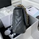 Large Chanel 19 Flap Bag Goatskin/Lambskin Dark Grey High