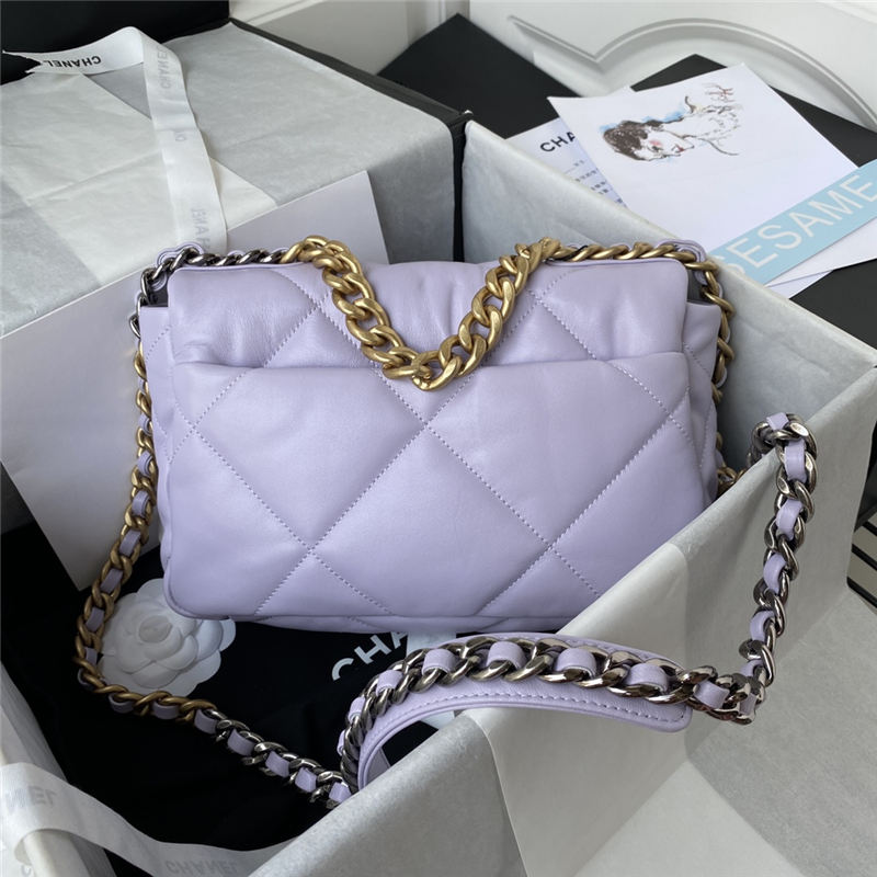 Chanel 19 Flap Bag Goatskin/Lambskin Lilac High