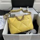 Chanel 19 Flap Bag Goatskin/Lambskin Yellow High