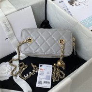 Chanel CLUTCH WITH CHAIN Lambskin & Gold-Tone Metal AP2303 Grey A