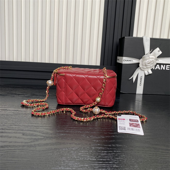 Chanel Vanity with Chain AP4283 Lambskin Red High