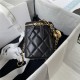 Chanel CLUTCH WITH CHAIN Lambskin & Gold-Tone Metal AP2303 Black A