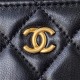 Chanel CLUTCH WITH CHAIN Lambskin & Gold-Tone Metal AP2303 Black A