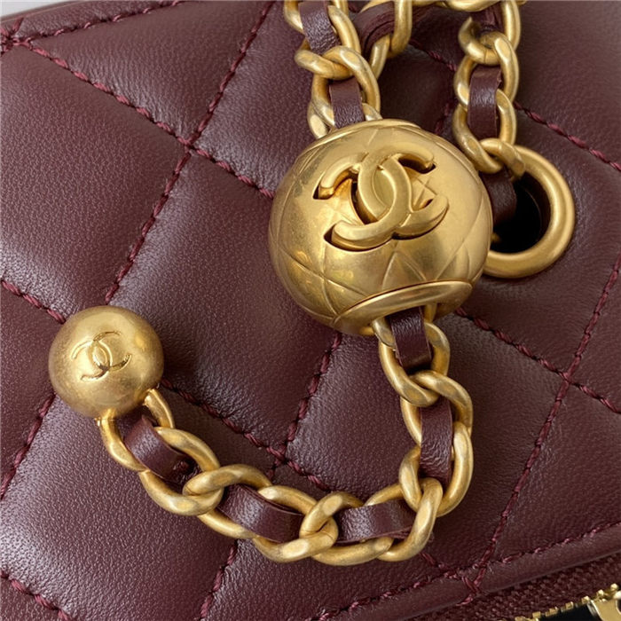 Chanel CLUTCH WITH CHAIN Lambskin & Gold-Tone Metal AP2303 Burgundy A