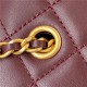 Chanel CLUTCH WITH CHAIN Lambskin & Gold-Tone Metal AP2303 Burgundy A