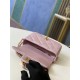 MINI FLAP BAG Iridescent Grained Calfskin & Gold-Tone Metal AS2855 Pink A