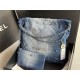 Chanel 22 MEDIUM HANDBAG Denim & Silver-Tone Metal AS3261 Gradient High