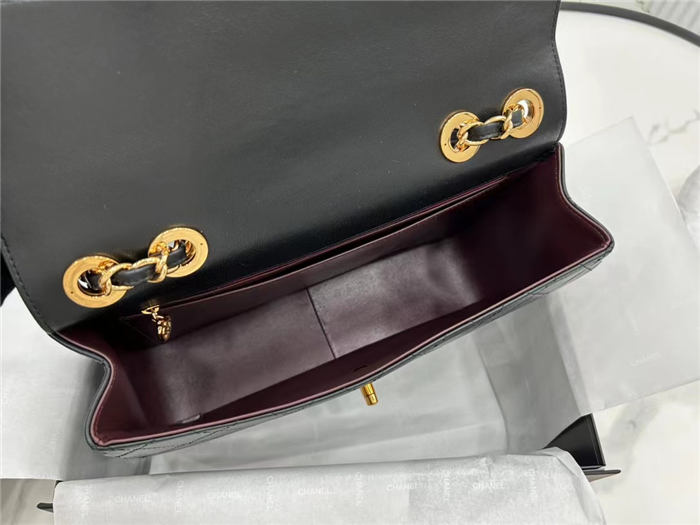 Chanel Large Classic Flap Bag AS1101 Lambskin Gold-Metal Black High