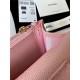 Classic Wallet on Chain AP0250 Grained Calfskin Pink Gold Metal B