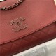 Chanel FLAP BAG Calfskin A8095 Burgundy High