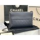 Chanel FLAP BAG Calfskin A8095 Navy Blue High