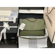 Chanel FLAP BAG Calfskin A8095 Green High