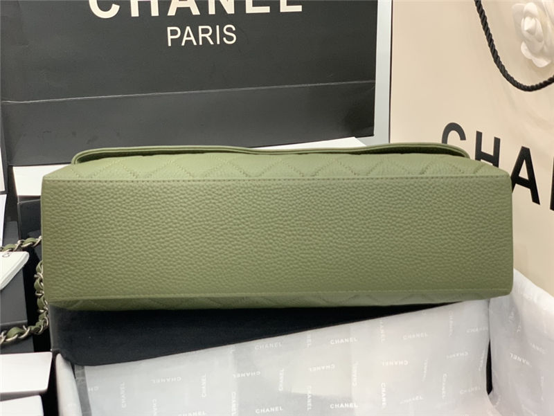 Chanel FLAP BAG Calfskin A8095 Green High