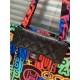 Chanel SHOPPING BAG AS2306 Printed Fabric & Gold-Tone Metal Multicolor High