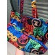 Chanel SHOPPING BAG AS2306 Printed Fabric & Gold-Tone Metal Multicolor High