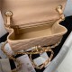 Supermini CLASSIC HANDBAG Grained Calfskin Nude Gold Metal A