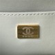 Chanel MINI FLAP BAG WITH TOP HANDLE AS4035 Lambskin Gold-Tone Metal Blue A