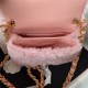 Chanel SMALL FLAP BAG Shearling & Gold-Tone Metal AS3498 Pink A