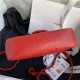 Supermini CLASSIC HANDBAG Grained Calfskin Red A