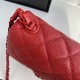 Supermini CLASSIC HANDBAG Grained Calfskin Red A