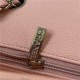 Mini CLASSIC HANDBAG Grained Calfskin Pink Silver Metal A