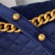 Chanel MINI BOY Chanel MESSENGER BAG Velvet & Gold-Tone Metal AS3315 Navy A