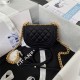 Chanel MINI BOY Chanel MESSENGER BAG Velvet & Gold-Tone Metal AS3315 Black A