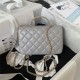 Chanel MINI FLAP BAG With Top Diamond Handle Lambskin & Gold-Tone Metal AS4140 Grey A