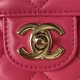 Chanel MINI FLAP BAG With Top Diamond Handle Lambskin & Gold-Tone Metal AS4140 Fuchsia A