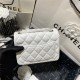 Supermini CLASSIC HANDBAG Lambskin Silver White B