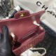 Mini CLASSIC HANDBAG Lambskin Gold Metal Burgundy B