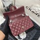 Mini CLASSIC HANDBAG Lambskin Silver Metal Burgundy B