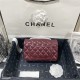 Mini CLASSIC HANDBAG Lambskin Silver Metal Burgundy B