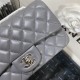 Mini CLASSIC HANDBAG Lambskin Silver Metal Grey B