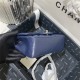 Mini CLASSIC HANDBAG Lambskin Silver Metal Navy B