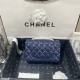 Mini CLASSIC HANDBAG Lambskin Silver Metal Navy B