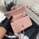 Mini CLASSIC HANDBAG Lambskin Silver Metal Pink B