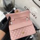 Medium CLASSIC HANDBAG Lambskin Pink Gold Metal B