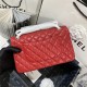 Medium CLASSIC HANDBAG Lambskin Red Silver Metal B