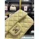 MINI FLAP BAG WITH TOP HANDLE AS2431 Lambskin & Gold-Tone Metal High