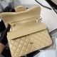 Large CLASSIC HANDBAG Lambskin Gold Metal Beige B