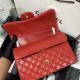 Large CLASSIC HANDBAG Lambskin Gold Metal Red B