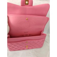 Large CLASSIC HANDBAG Lambskin Gold Metal Pink B