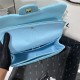 Large CLASSIC HANDBAG Lambskin Gold Metal Blue B