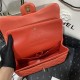 Large CLASSIC HANDBAG Lambskin Gold Metal Orange B