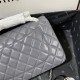 Large CLASSIC HANDBAG Lambskin Silver Metal Grey B